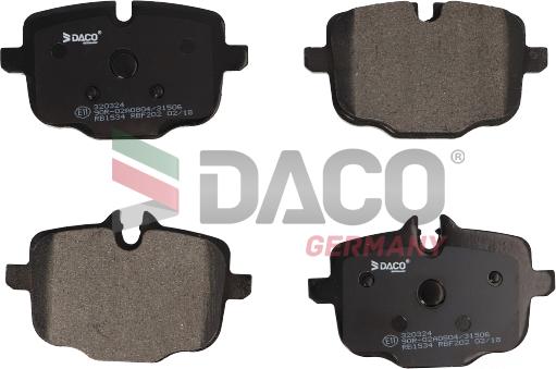 DACO Germany 320324 - Bremžu uzliku kompl., Disku bremzes autospares.lv