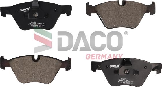 DACO Germany 320322 - Bremžu uzliku kompl., Disku bremzes autospares.lv