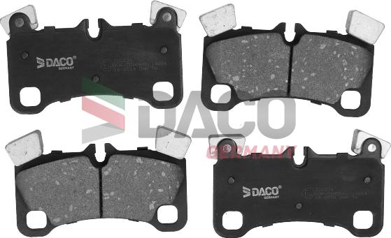 DACO Germany 320234 - Тормозные колодки, дисковые, комплект www.autospares.lv