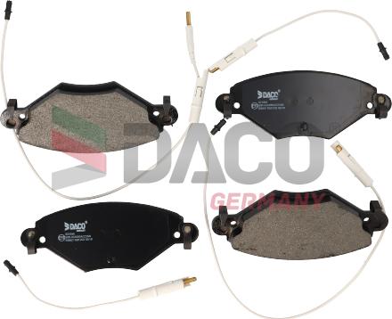 DACO Germany 321944 - Тормозные колодки, дисковые, комплект www.autospares.lv