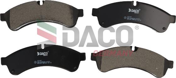 DACO Germany 321407 - Тормозные колодки, дисковые, комплект www.autospares.lv