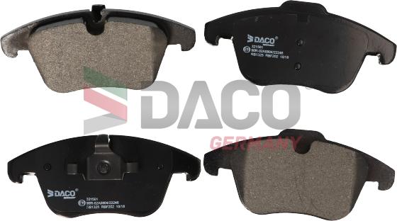 DACO Germany 321501 - Bremžu uzliku kompl., Disku bremzes www.autospares.lv