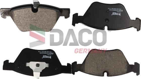 DACO Germany 321527 - Тормозные колодки, дисковые, комплект www.autospares.lv