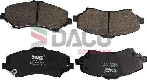 DACO Germany 321602 - Bremžu uzliku kompl., Disku bremzes www.autospares.lv