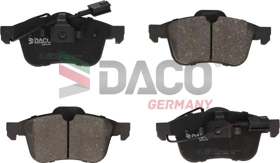 DACO Germany 321014 - Тормозные колодки, дисковые, комплект www.autospares.lv