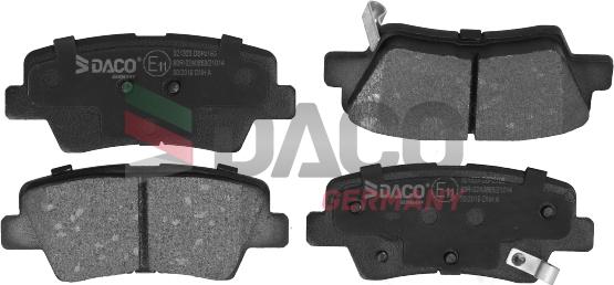 DACO Germany 321323 - Тормозные колодки, дисковые, комплект www.autospares.lv