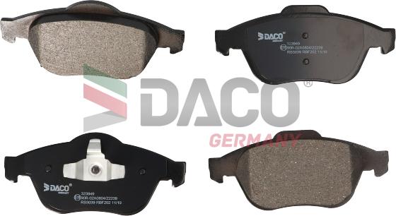 DACO Germany 323949 - Bremžu uzliku kompl., Disku bremzes autospares.lv