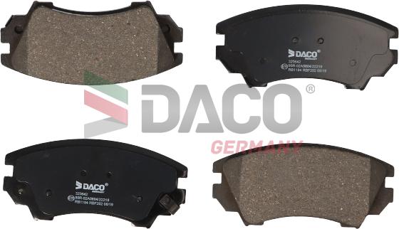 DACO Germany 323642 - Bremžu uzliku kompl., Disku bremzes autospares.lv