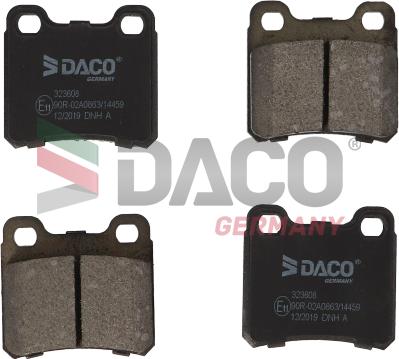 DACO Germany 323608 - Bremžu uzliku kompl., Disku bremzes autospares.lv