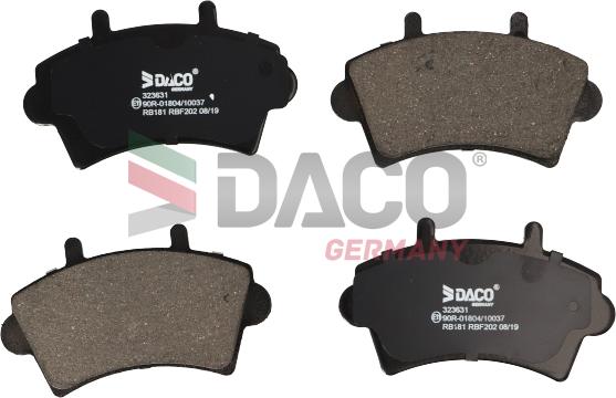 DACO Germany 323631 - Bremžu uzliku kompl., Disku bremzes autospares.lv