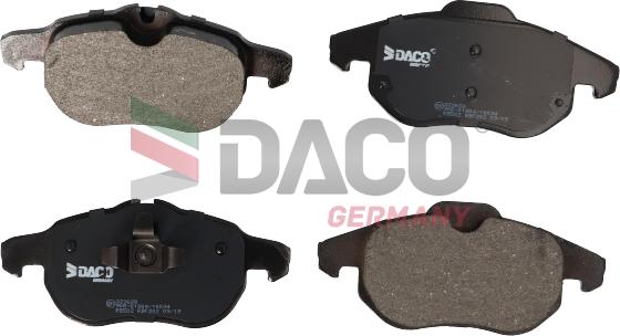 DACO Germany 323628 - Тормозные колодки, дисковые, комплект www.autospares.lv