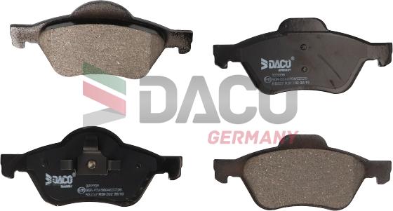 DACO Germany 323006 - Тормозные колодки, дисковые, комплект www.autospares.lv