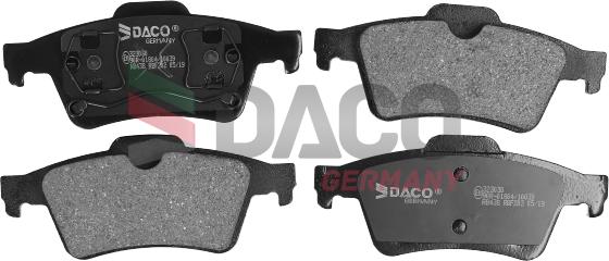 DACO Germany 323030 - Тормозные колодки, дисковые, комплект www.autospares.lv