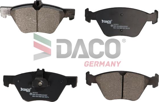 DACO Germany 323331 - Bremžu uzliku kompl., Disku bremzes www.autospares.lv