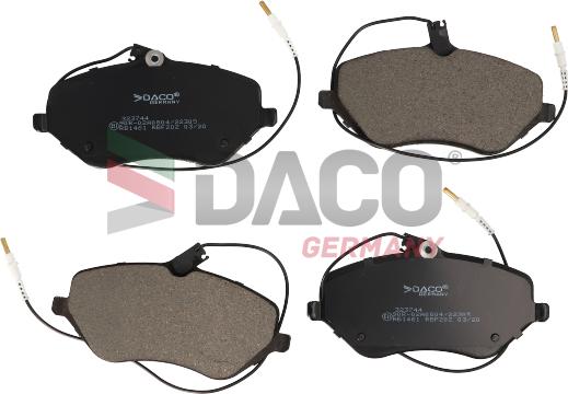 DACO Germany 323744 - Bremžu uzliku kompl., Disku bremzes autospares.lv