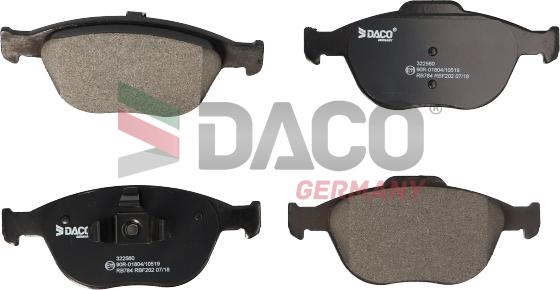 DACO Germany 322560 - Bremžu uzliku kompl., Disku bremzes www.autospares.lv