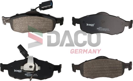 DACO Germany 322519 - Bremžu uzliku kompl., Disku bremzes www.autospares.lv