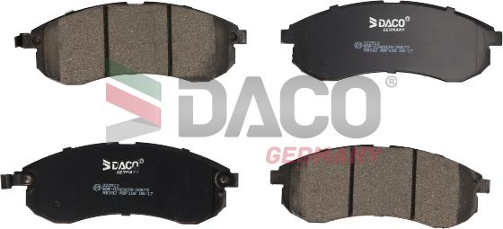 DACO Germany 322512 - Bremžu uzliku kompl., Disku bremzes www.autospares.lv