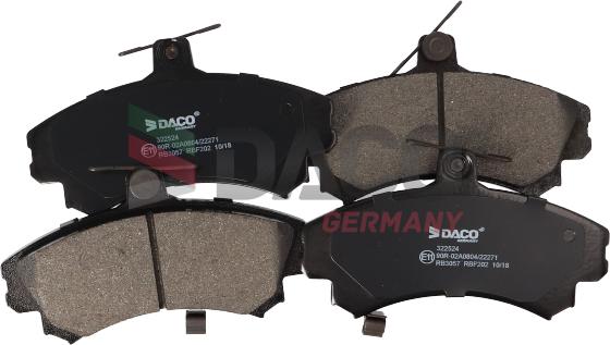 DACO Germany 322524 - Bremžu uzliku kompl., Disku bremzes www.autospares.lv