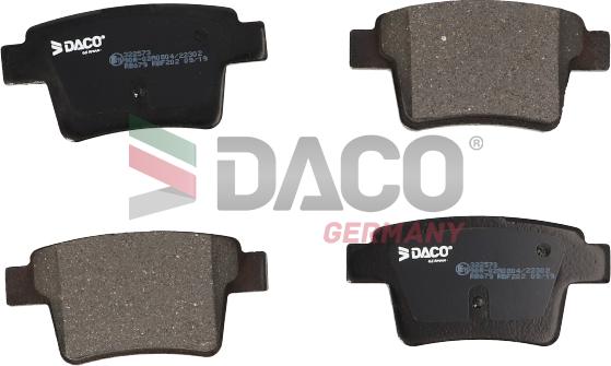 DACO Germany 322573 - Brake Pad Set, disc brake www.autospares.lv