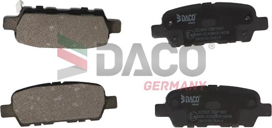 DACO Germany 322605 - Bremžu uzliku kompl., Disku bremzes www.autospares.lv