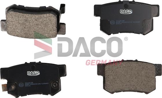 DACO Germany 322635 - Brake Pad Set, disc brake www.autospares.lv