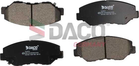 DACO Germany 322633 - Bremžu uzliku kompl., Disku bremzes www.autospares.lv