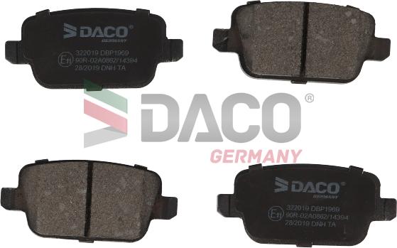 DACO Germany 322019 - Bremžu uzliku kompl., Disku bremzes autospares.lv