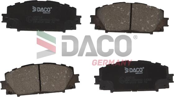 DACO Germany 322016 - Bremžu uzliku kompl., Disku bremzes autospares.lv