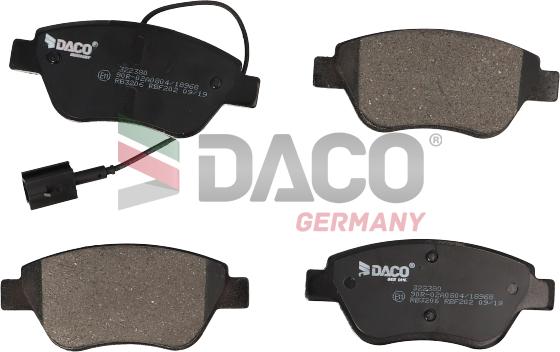 DACO Germany 322380 - Bremžu uzliku kompl., Disku bremzes autospares.lv