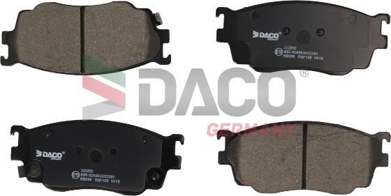 DACO Germany 322252 - Bremžu uzliku kompl., Disku bremzes www.autospares.lv