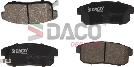 DACO Germany 322210 - Bremžu uzliku kompl., Disku bremzes www.autospares.lv