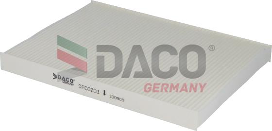 DACO Germany DFC0203 - Filter, interior air www.autospares.lv