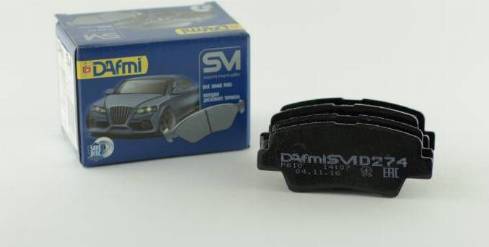 Dafmi D274SM - Тормозные колодки, дисковые, комплект www.autospares.lv