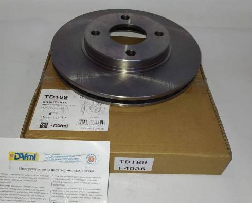 Dafmi TD189 - Bremžu diski www.autospares.lv