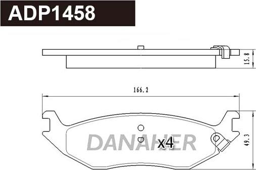 Danaher ADP1458 - Bremžu uzliku kompl., Disku bremzes www.autospares.lv