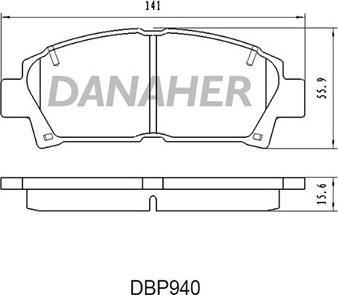 Danaher DBP940 - Bremžu uzliku kompl., Disku bremzes autospares.lv