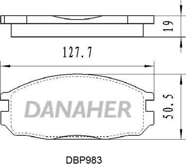 Danaher DBP983 - Bremžu uzliku kompl., Disku bremzes www.autospares.lv