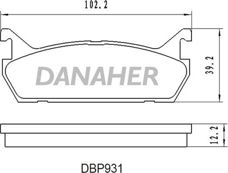 Danaher DBP931 - Bremžu uzliku kompl., Disku bremzes autospares.lv