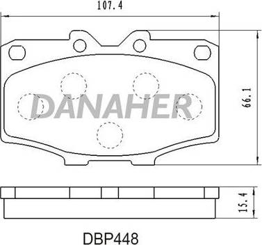 Danaher DBP448 - Brake Pad Set, disc brake www.autospares.lv