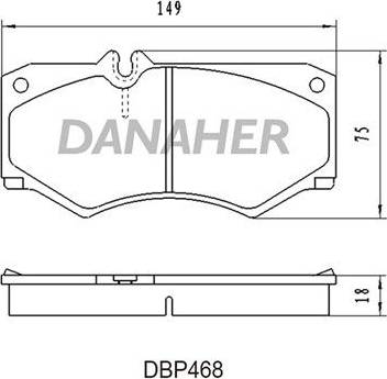 Danaher DBP468 - Bremžu uzliku kompl., Disku bremzes autospares.lv