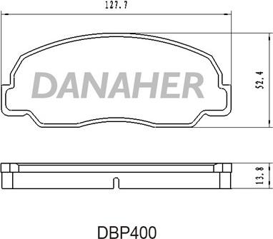 Danaher DBP400 - Bremžu uzliku kompl., Disku bremzes autospares.lv