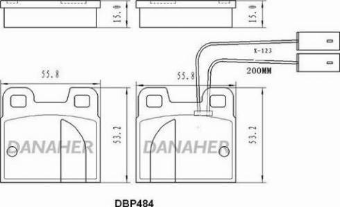 Danaher DBP484 - Тормозные колодки, дисковые, комплект www.autospares.lv