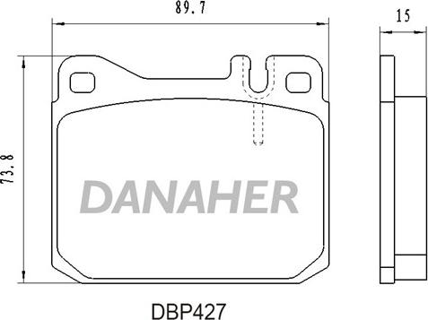 Danaher DBP427 - Bremžu uzliku kompl., Disku bremzes autospares.lv