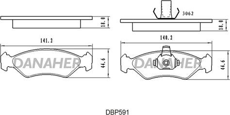 Danaher DBP591 - Bremžu uzliku kompl., Disku bremzes autospares.lv