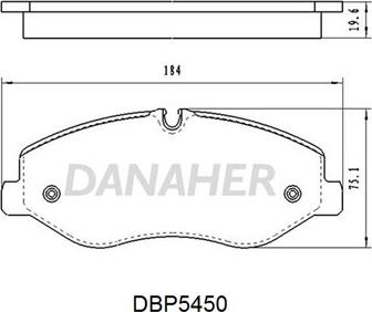 Danaher DBP5450 - Bremžu uzliku kompl., Disku bremzes autospares.lv