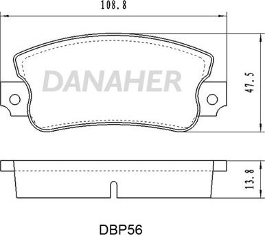 Danaher DBP56 - Bremžu uzliku kompl., Disku bremzes autospares.lv