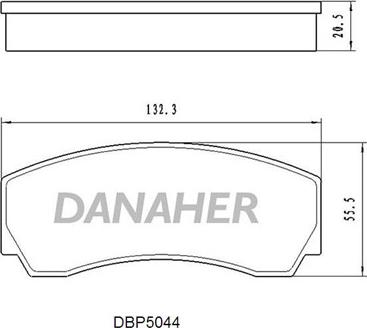 Danaher DBP5044 - Bremžu uzliku kompl., Disku bremzes autospares.lv