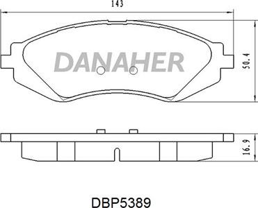 Danaher DBP5389 - Bremžu uzliku kompl., Disku bremzes autospares.lv