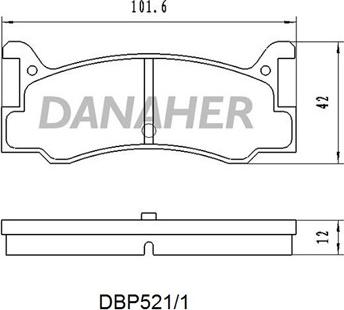 Danaher DBP521/1 - Bremžu uzliku kompl., Disku bremzes autospares.lv